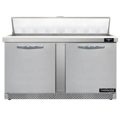 Continental Refrigerator SW60-N-16-FB 60" 2 Door Front Breathing Refrigerated Sandwich Prep Table