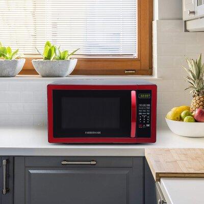 Farberware Classic Countertop Microwave Oven, 1.1 Cubic Feet cu. ft, 1000 watts, w/ Child Lock in Red | 22.8 H x 43.2 W x 20.2 D in | Wayfair