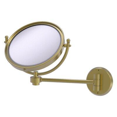 17 Stories Wall Mounted Make-Up 5X Magnification Mirror w/ Dotted Detail Metal in Yellow | 10 H x 14 W x 8 D in | Wayfair WM-5/5X-SBR