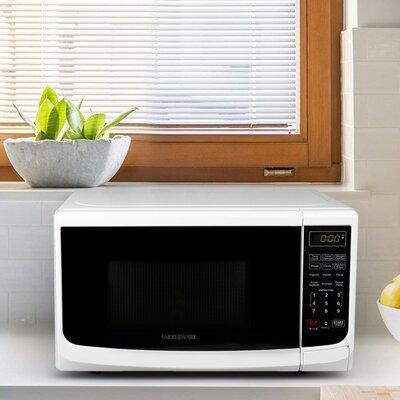 Farberware Countertop Microwave .7 Cu. Ft. 700-Watt Compact Microwave Oven in White | 10.1 H x 17.75 W x 12.91 D in | Wayfair FMO07ABTWHA