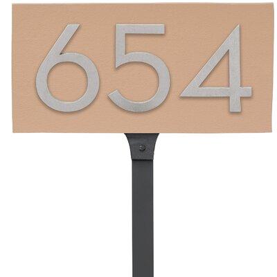 Montague Metal Products Inc. Floating 1-Line Lawn Address Sign Metal in Brown | 6 H x 12.5 W x 1 D in | Wayfair HMP-043-L-T-BA
