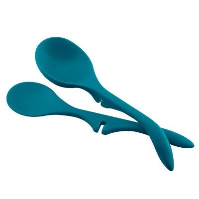 Rachael Ray Kitchen Tools & Gadgets Nonstick Lazy Spoon & Ladle Set, 2-Piece in Green/Blue | Wayfair 46834