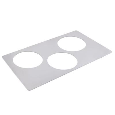Bon Chef 52008362299 EZ Fit Stainless Steel Full-Size Tile with Three Cutouts for 62299NC