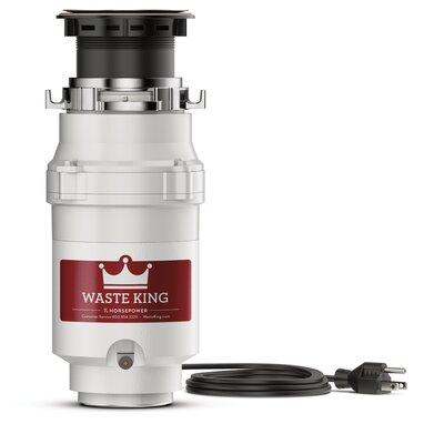 Waste King 1/3 HP Continuous Garbage Disposal, Steel | 12.75 H x 5.25 W x 5.25 D in | Wayfair L-111