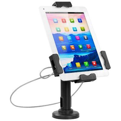 Mount-It Secure Universal Locking Tablet Stand fits iPad 7 & Mini, Galaxy Tab, & 7.9"- 10.5" Tablets, Steel in Black | 10 H x 9 W in | Wayfair
