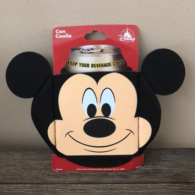 Disney Party Supplies | Disney Mickey Mouse Can Coolie Koozie Nwt | Color: Black/Cream | Size: Os