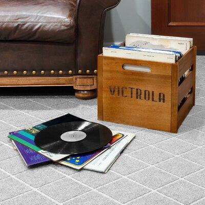 Victrola Record Solid Wood Crate Solid Wood in Brown, Size 11.8 H x 14.0 W x 13.5 D in | Wayfair VA-20
