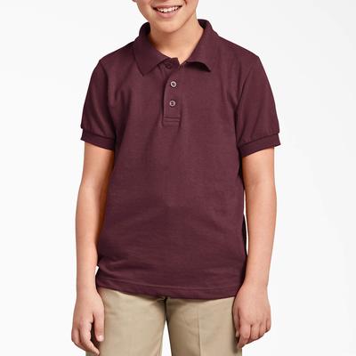 Dickies Kids' Short Sleeve Pique Polo Shirt, 4-20 - Burgundy Size XL (KS4552)