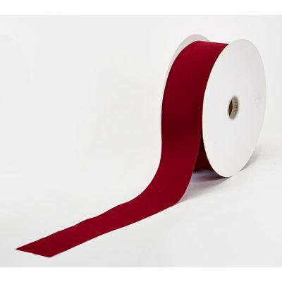 The Holiday Aisle® Velvet 50YD Ribbon Fabric in Red | 0.1 H x 2.5 W x 1800 D in | Wayfair 9001BU