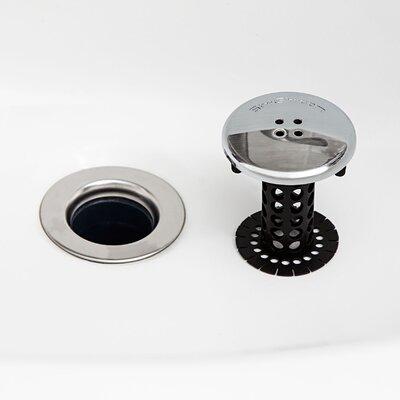 SinkShroom Basket Strainer Bathroom Sink Drain in Black, Size 2.0 H x 1.9 W x 1.9 D in | Wayfair SSBLK425