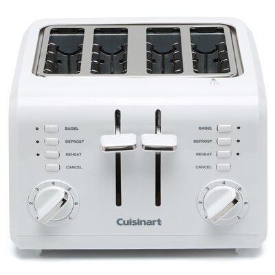 Cuisinart 4 Slice Compact Plastic Toaster Plastic in White | 7.2 H x 10.8 W x 10.7 D in | Wayfair CPT-142P1