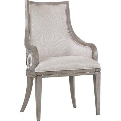 Hooker Furniture Sanctuary Dining Arm Chair Wood/Upholstered/Fabric in Brown/Gray | 40.5 H x 23.5 W x 26.75 D in | Wayfair 5603-75400-LTBR