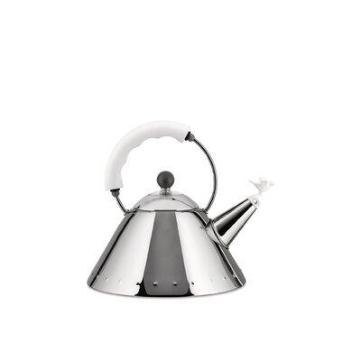 Alessi Whistling Kettle Stainless Steel in White | 8.86 H x 8.66 W x 8.66 D in | Wayfair 9093 W
