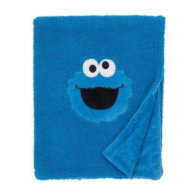 Sesame Street Cookie Monster Soft Plush Sherpa Toddler Blanket in Blue, Size 40.0 H x 30.0 W x 0.25 D in | Wayfair 5708478