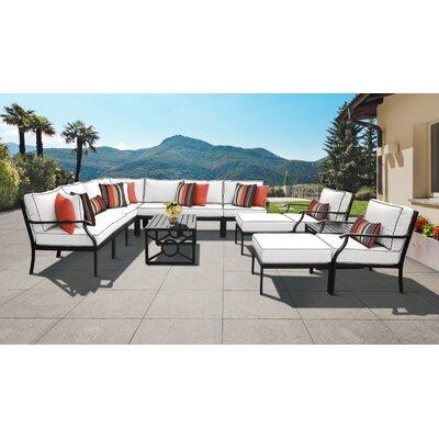 Kathy Ireland 7 Piece Sectional Seating Group w/ Cushions Metal in Black kathy ireland Homes & Gardens by TK Classics | Outdoor Furniture | Wayfair