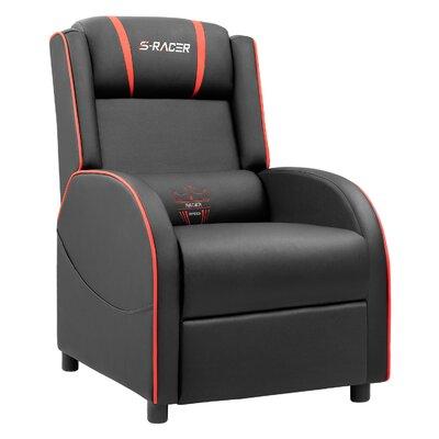 Homall Faux Leather Reclining Massage Chair Faux Leather in Red/Black | 40.5 H x 25.5 W x 29.1 D in | Wayfair WH-GRS01