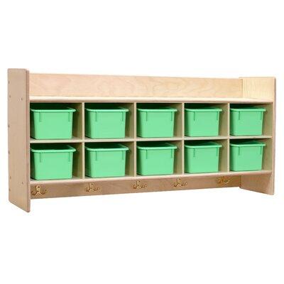 Wood Designs Contender Cubby Wood in Green, Size 21.75 H x 46.75 W x 12.0 D in | Wayfair C51409LG