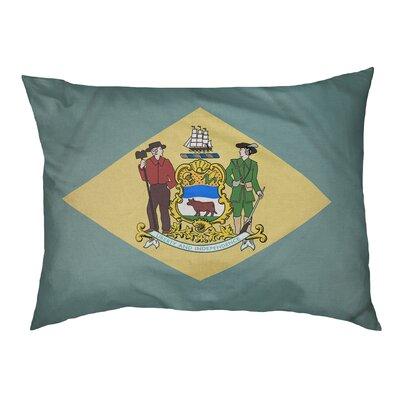 Tucker Murphy Pet™ Burien Delaware Flag Designer Pillow Fleece, Polyester in Green/Brown | 9.5 H x 29.5 W x 19.5 D in | Wayfair