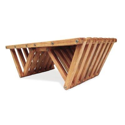Union Rustic Darcus Solid Wood Outdoor Coffee Table Wood in Brown | 12 H x 36 W x 20 D in | Wayfair XQCT36YPLB