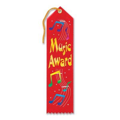 The Beistle Company Music Award Ribbon | 8 H x 2 W x 0.01 D in | Wayfair AR062