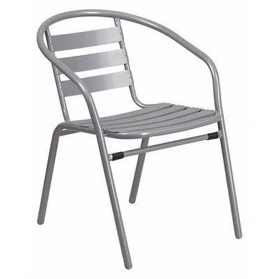 FLASH FURNITURE TLH-017C-GG Restaurant Chair, 24" L 28-1/2" H, Integrated