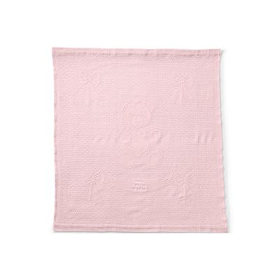 Scottish Lace Bear Baby Blanket - Lands' End - Pink