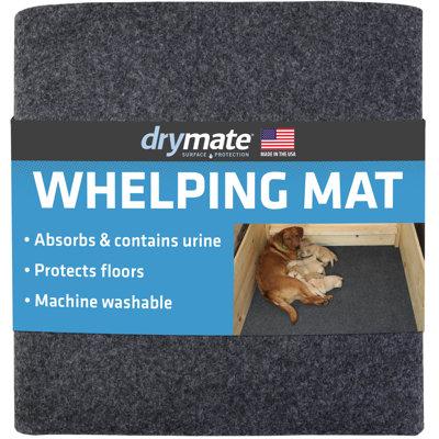 Drymate Whelping Box Liner Mat - Absorbent/Waterproof/Machine Washable Polyester/Recycled Materials in Black | 48 H x 100 W x 0.13 D in | Wayfair