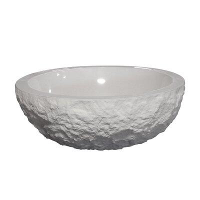 Marble-Lite Polymarble Circular Vessel Bathroom Sink in White | 6 H x 16.5 W x 16.5 D in | Wayfair VW16R