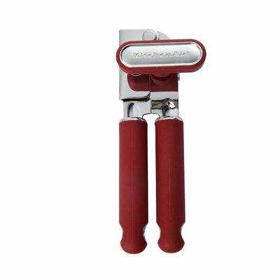 KitchenAid Silicone Handle Can Opener Stainless Steel in Gray/Red, Size 3.5 W x 8.0 D in | Wayfair KL130OHERA
