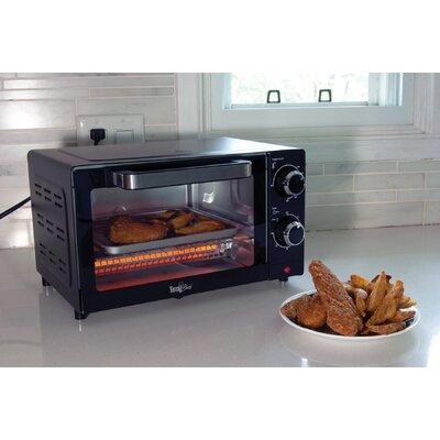 Total Chef 4-Slice Toaster Oven Stainless Steel in Black | 8.9 H x 14.6 W x 12.75 D in | Wayfair TCTO09