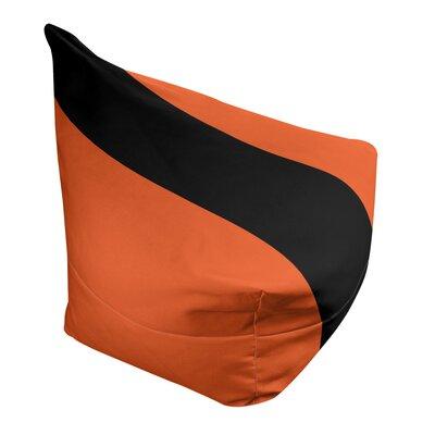 East Urban Home San Francisco Standard Classic Bean Bag Polyester/Fade Resistant in Orange/Black | 42 H x 38 W x 31 D in | Wayfair