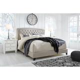 Three Posts™ Larios Standard Bed Upholstered, Wood in Gray, Size 66.5 H x 82.5 W x 87.25 D in | Wayfair DEC076BAD8EC4455ACFAE46E876A0B9D