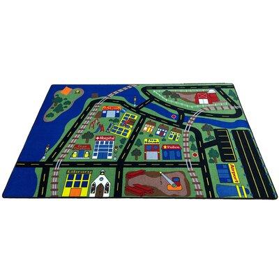 48 x 0.25 in Area Rug - Kid Carpet Total Transportation Play Town Area Rug | 48 W x 0.25 D in | Wayfair FE744-22A