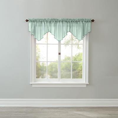 BH Studio Sheer Voile Ascot Valance by BH Studio in Seaglass Window Curtain