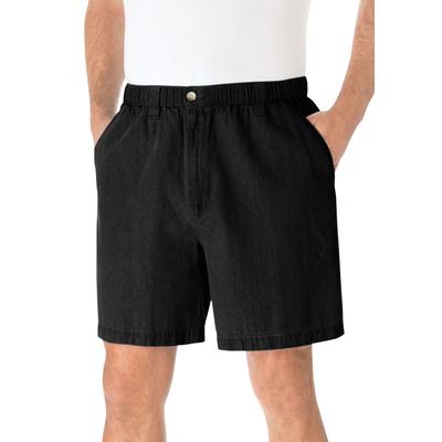 Men's Big & Tall Knockarounds® 6" Pull-On Shorts by KingSize in Black (Size L)