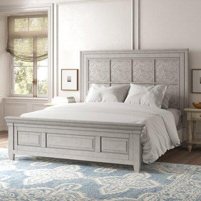 Kelly Clarkson Home Marion Low Profile Standard Bed Wood in Brown/Gray/White, Size 68.0 H x 69.0 W x 90.0 D in | Wayfair