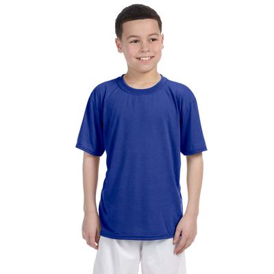 Gildan G420B Athletic Youth Performance T-Shirt in Royal Blue size XS | Polyester G42000B, 42000B
