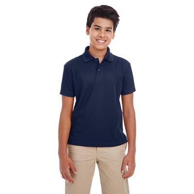 CORE365 88181Y Youth Origin Performance PiquÃ© Polo Shirt in Classic Navy Blue size XL | Polyester