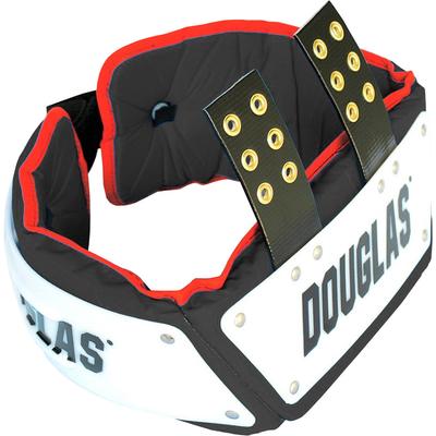 Douglas Custom Pro Football Adjustable Rib Protector Combo - 4 inch Black Red