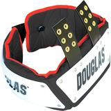 Douglas Custom Pro Football Adjustable Rib Protector Combo - 4 inch Black/Red