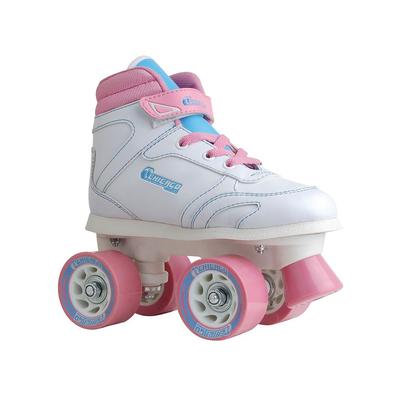 Chicago Skates Girls' Roller Skates & Blades White - White & Pink Sidewalk Skate