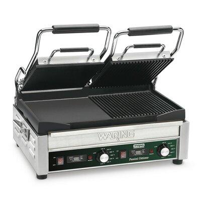 Waring Electric Grill & Panini Press Stainless Steel/Cast Iron in Gray | 21.6 H x 15.5 D in | Wayfair WDG300T