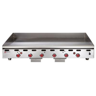 Wolf ASA72-24C Natural Gas 72 Chrome Griddle with Thermostatic Controls - 162,000 BTU