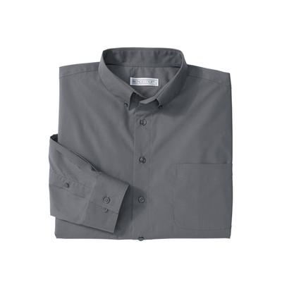 Men's Big & Tall KS Signature Wrinkle-Free Long-Sleeve Button-Down Collar Dress Shirt by KS Signature in Steel (Size 22 35/6)