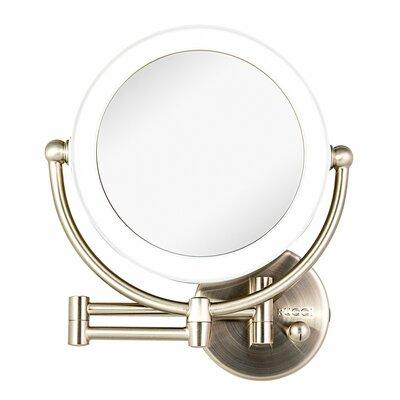 Rucci Lighted Magnifying Makeup Mirror Metal | 17.5 H x 17.5 W x 9.5 D in | Wayfair M999