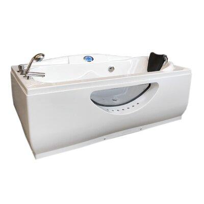 Simba USA Inc Whirlpool Bathtub Hydrotherapy Spa Hot Tub Paris w/ Heater Acrylic in White, Size 26.7 H x 67.0 W x 35.4 D in | Wayfair SMBA1086