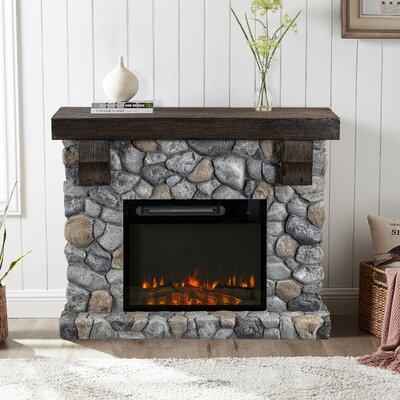 Steelside™ Troy Electric Fireplace in Gray, Size 40.0 H x 45.25 W x 11.5 D in | Wayfair 1C53B20720884A81BF5BB188B01FD43D