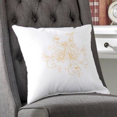Lark Manor™ Everill Five Little Birds Square Pillow Cover & Insert Polyester/Polyfill blend in Yellow | 16 H x 16 W x 6 D in | Wayfair