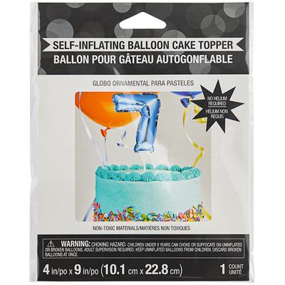 Creative Converting 9  Blue  7  Balloon Cake Topper 337527