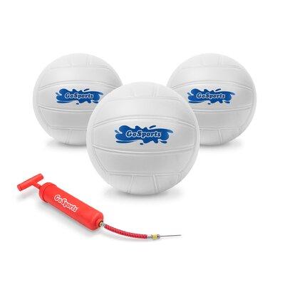 GoSports Great for Swimming Pools or Lawn Volleyball Plastic in White, Size 8.0 H x 8.0 W x 8.0 D in | Wayfair BALLS-VB-WATER-3-WHITE